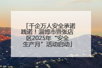 千企万人安全承诺践诺！淄博市暨张店区2025年“安全生产月”活动启动
