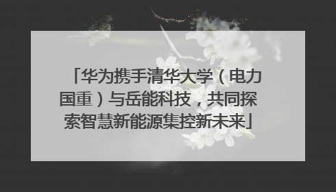 华为携手清华大学（电力国重）与岳能科技，共同探索智慧新能源集控新未来