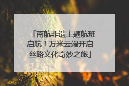 南航非遗主题航班启航！万米云端开启丝路文化奇妙之旅