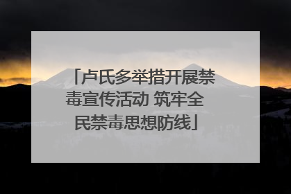卢氏多举措开展禁毒宣传活动 筑牢全民禁毒思想防线