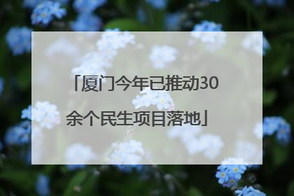 厦门今年已推动30余个民生项目落地