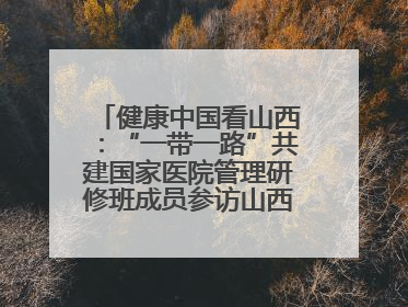 健康中国看山西：“一带一路”共建国家医院管理研修班成员参访山西省人民医院
