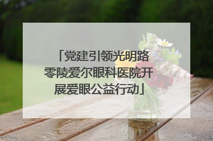 党建引领光明路 零陵爱尔眼科医院开展爱眼公益行动