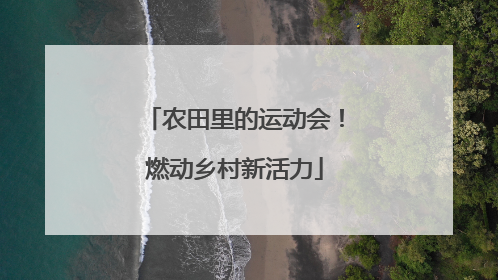 农田里的运动会！燃动乡村新活力