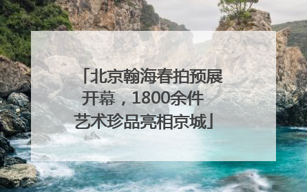 北京翰海春拍预展开幕，1800余件艺术珍品亮相京城