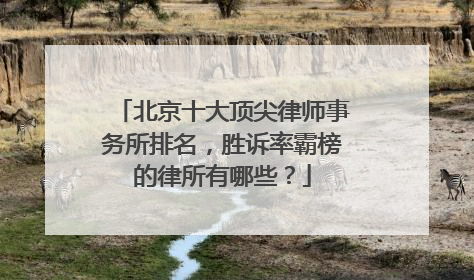北京十大顶尖律师事务所排名，胜诉率霸榜的律所有哪些？
