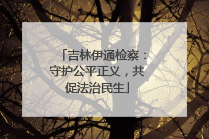 吉林伊通检察：守护公平正义，共促法治民生