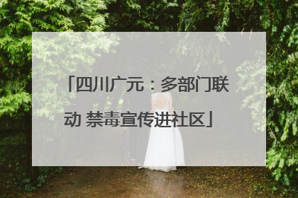 四川广元：多部门联动 禁毒宣传进社区