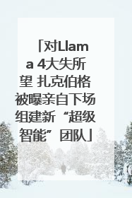 对Llama 4大失所望 扎克伯格被曝亲自下场组建新“超级智能”团队