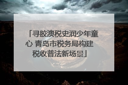 寻胶澳税史润少年童心 青岛市税务局构建税收普法新场景