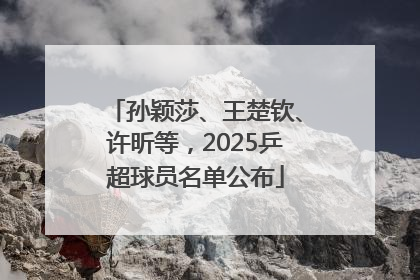 孙颖莎、王楚钦、许昕等，2025乒超球员名单公布
