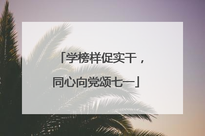 学榜样促实干，同心向党颂七一