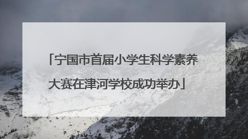 宁国市首届小学生科学素养大赛在津河学校成功举办
