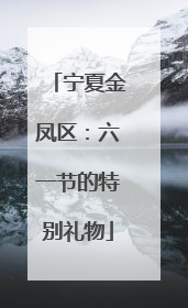 宁夏金凤区：六一节的特别礼物