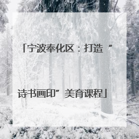 宁波奉化区：打造“诗书画印”美育课程