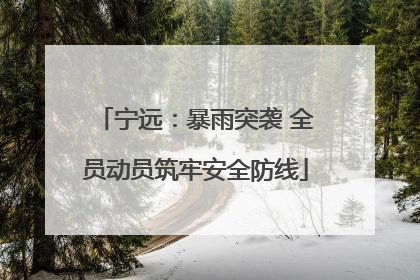 宁远：暴雨突袭 全员动员筑牢安全防线