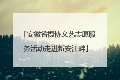 安徽省摄协文艺志愿服务活动走进新安江畔