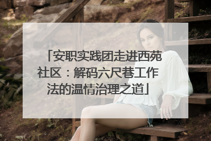 安职实践团走进西苑社区：解码六尺巷工作法的温情治理之道