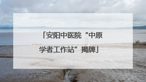 安阳中医院“中原学者工作站”揭牌