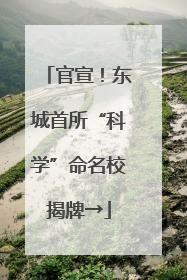 官宣！东城首所“科学”命名校揭牌→
