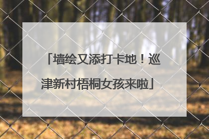 墙绘又添打卡地！巡津新村梧桐女孩来啦