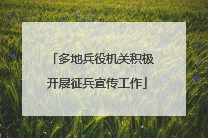 多地兵役机关积极开展征兵宣传工作