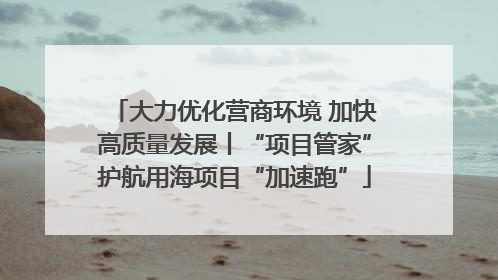 大力优化营商环境 加快高质量发展丨“项目管家”护航用海项目“加速跑”