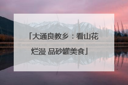 大通良教乡：看山花烂漫 品砂罐美食