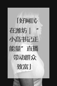 好网民·在潍坊｜“小高书记正能量”直播 带动群众致富