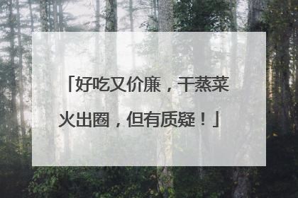 好吃又价廉，干蒸菜火出圈，但有质疑！