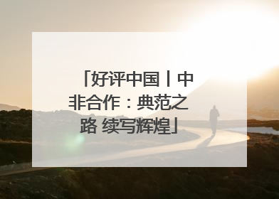 好评中国丨中非合作：典范之路 续写辉煌
