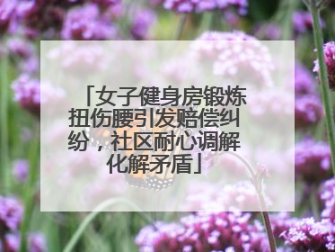 女子健身房锻炼扭伤腰引发赔偿纠纷，社区耐心调解化解矛盾