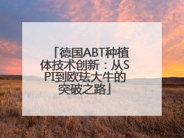 德国ABT种植体技术创新：从SPI到欧珐大牛的突破之路