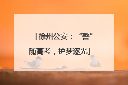 徐州公安：“警”随高考，护梦逐光