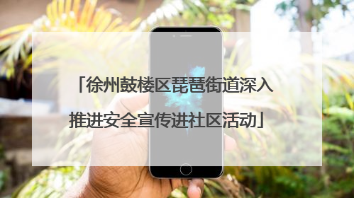 徐州鼓楼区琵琶街道深入推进安全宣传进社区活动