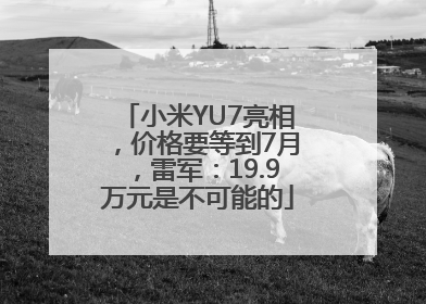 小米YU7亮相，价格要等到7月，雷军：19.9万元是不可能的