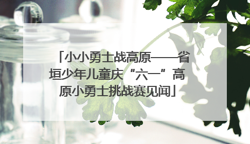 小小勇士战高原——省垣少年儿童庆“六一”高原小勇士挑战赛见闻