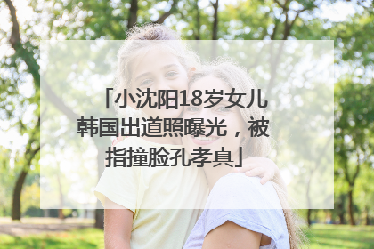 小沈阳18岁女儿韩国出道照曝光，被指撞脸孔孝真