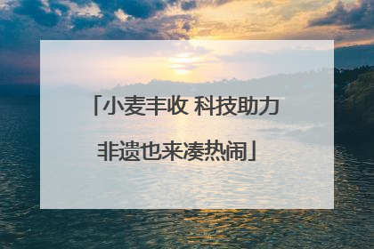 小麦丰收 科技助力 非遗也来凑热闹