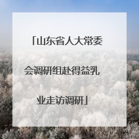 山东省人大常委会调研组赴得益乳业走访调研