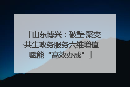 山东博兴：破壁·聚变·共生政务服务六维增值赋能“高效办成”