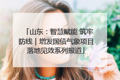 山东：智慧赋能 筑牢防线｜增发国债气象项目落地见效系列报道