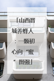 山西晋城养蜂人：一颗初心向“蜜”图强