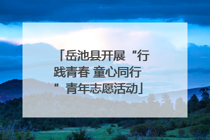 岳池县开展“行践青春 童心同行”青年志愿活动