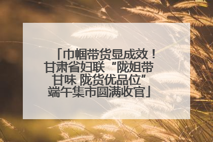 巾帼带货显成效！甘肃省妇联“陇姐带甘味 陇货优品位”端午集市圆满收官