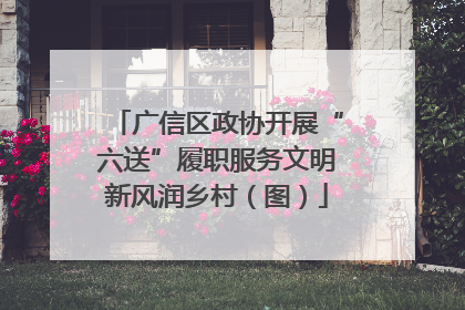 广信区政协开展“六送”履职服务文明新风润乡村（图）