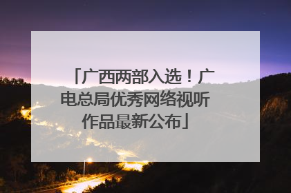 广西两部入选！广电总局优秀网络视听作品最新公布