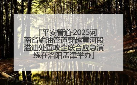 平安管道·2025河南省输油管道穿越黄河段溢油处置政企联合应急演练在洛阳孟津举办