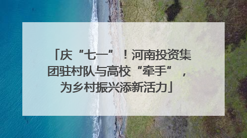 庆“七一”！河南投资集团驻村队与高校“牵手”，为乡村振兴添新活力