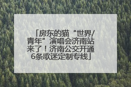 房东的猫“世界/青年”演唱会济南站来了！济南公交开通6条歌迷定制专线